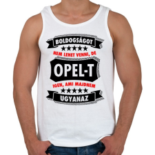 PRINTFASHION Boldogság = Opel - Férfi atléta - Fehér atléta, trikó