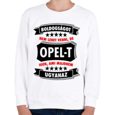 PRINTFASHION Boldogság = Opel - Gyerek pulóver - Fehér gyerek pulóver, kardigán