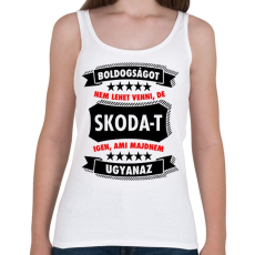 PRINTFASHION Boldogság = Skoda - Női atléta - Fehér