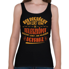 PRINTFASHION Boldogság - Teleszkóp - Női atléta - Fekete