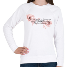 PRINTFASHION Boldogság virág - Női pulóver - Fehér