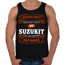 PRINTFASHION Boldogságot nem lehet venni de suzukit igen - Férfi atléta - Fekete atléta, trikó