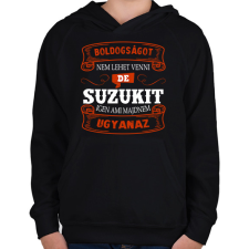 PRINTFASHION Boldogságot nem lehet venni de suzukit igen - Gyerek kapucnis pulóver - Fekete gyerek pulóver, kardigán