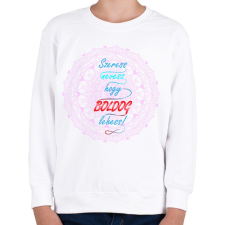PRINTFASHION Boldogságpóló - Gyerek pulóver - Fehér gyerek pulóver, kardigán