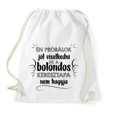 PRINTFASHION Bolondos keresztapa - Sportzsák, Tornazsák - Fehér tornazsák