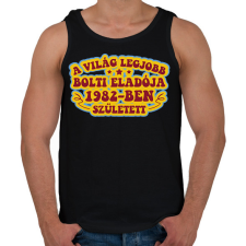 PRINTFASHION Bolti eladó - Évszámmal - Férfi atléta - Fekete atléta, trikó