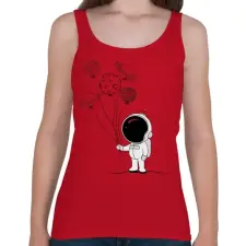 PRINTFASHION Bolygó lufik - Női atléta - Cseresznyepiros női trikó
