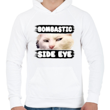 PRINTFASHION bombastic side eye - Férfi kapucnis pulóver - Fehér férfi pulóver, kardigán