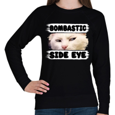 PRINTFASHION bombastic side eye - Női pulóver - Fekete női pulóver, kardigán