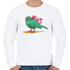 PRINTFASHION Bombázó - Férfi pulóver - Fehér
