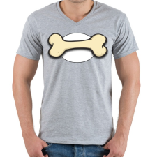 PRINTFASHION Bone - Férfi V-nyakú póló - Sport szürke férfi póló