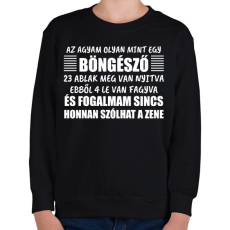 PRINTFASHION Böngésző agy - Gyerek pulóver - Fekete