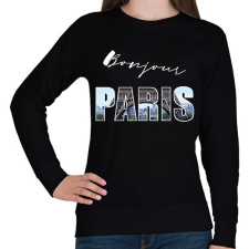 PRINTFASHION bonjour paris - Női pulóver - Fekete női pulóver, kardigán
