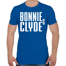 PRINTFASHION Bonnie és Clyde - Férfi póló - Királykék