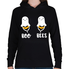 PRINTFASHION Boo Bees - Női kapucnis pulóver - Fekete