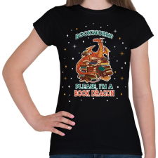 PRINTFASHION Book Dragon - Női póló - Fekete női póló