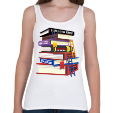 PRINTFASHION books - Női atléta - Fehér női trikó