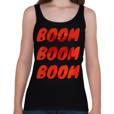 PRINTFASHION boom boom boom - Női atléta - Fekete női felső