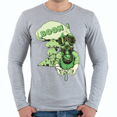 PRINTFASHION Boom - Férfi hosszú ujjú póló - Sport szürke
