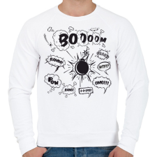 PRINTFASHION boom - Férfi pulóver - Fehér férfi pulóver, kardigán