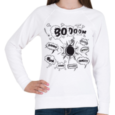 PRINTFASHION boom - Női pulóver - Fehér