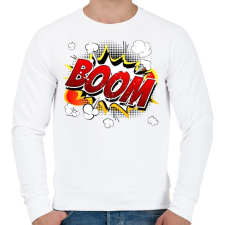 PRINTFASHION boomm - Férfi pulóver - Fehér férfi pulóver, kardigán