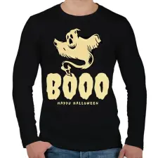 PRINTFASHION BOOO - Férfi hosszú ujjú póló - Fekete férfi póló