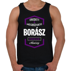PRINTFASHION Borász prémium minőség - Férfi atléta - Fekete