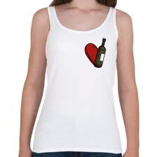 PRINTFASHION Borász szív - Női atléta - Fehér női trikó