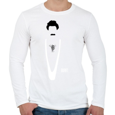 PRINTFASHION Borat - Férfi hosszú ujjú póló - Fehér férfi póló