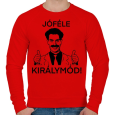 PRINTFASHION Borat - Férfi pulóver - Piros