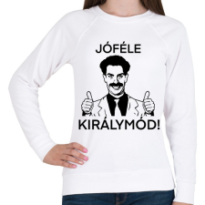 PRINTFASHION Borat - Női pulóver - Fehér női pulóver, kardigán