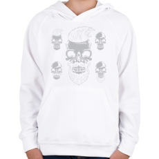 PRINTFASHION Borbély 01 - Gyerek kapucnis pulóver - Fehér