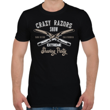 PRINTFASHION Borbély 02 - Crazy razors - Férfi póló - Fekete férfi póló