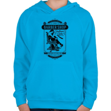 PRINTFASHION Borbély - Gyerek kapucnis pulóver - Azúrkék gyerek pulóver, kardigán