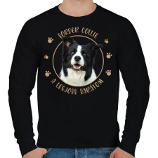PRINTFASHION Border collie - Legjobb barát - Férfi pulóver - Fekete férfi pulóver, kardigán