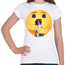 PRINTFASHION Border collie - Női póló - Fehér