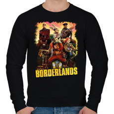 PRINTFASHION Borderlands - Férfi pulóver - Fekete