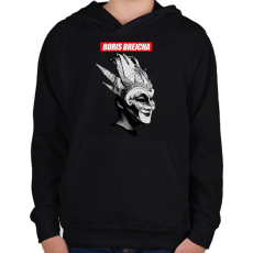PRINTFASHION Boris Brejcha - Gyerek kapucnis pulóver - Fekete