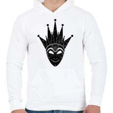 PRINTFASHION Boris Brejcha - Jelly Mask - Férfi kapucnis pulóver - Fehér