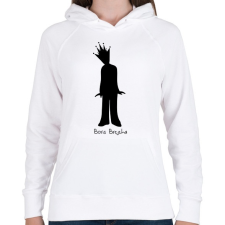 PRINTFASHION Boris Brejcha - Női kapucnis pulóver - Fehér női pulóver, kardigán