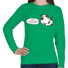 PRINTFASHION Borjú - Női pulóver - Zöld női pulóver, kardigán