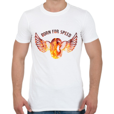 PRINTFASHION born for speed - Férfi póló - Fehér