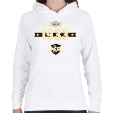 PRINTFASHION born-in-1933-cream-choco - Női kapucnis pulóver - Fehér női pulóver, kardigán