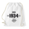 PRINTFASHION born-in-1934-(dark&lightgrey) - Sportzsák, Tornazsák - Fehér