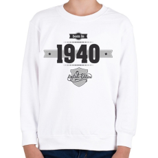 PRINTFASHION born-in-1940-(dark&lightgrey) - Gyerek pulóver - Fehér