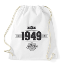 PRINTFASHION born-in-1949-(dark&lightgrey) - Sportzsák, Tornazsák - Fehér tornazsák