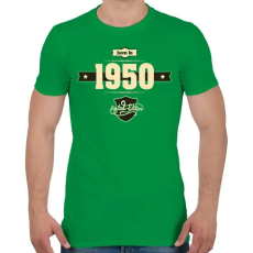 PRINTFASHION born-in-1950-cream-choco - Férfi póló - Zöld