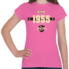 PRINTFASHION born-in-1955-cream-choco - Női póló - Rózsaszín női póló