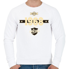 PRINTFASHION born-in-1968-cream-choco - Férfi pulóver - Fehér férfi pulóver, kardigán